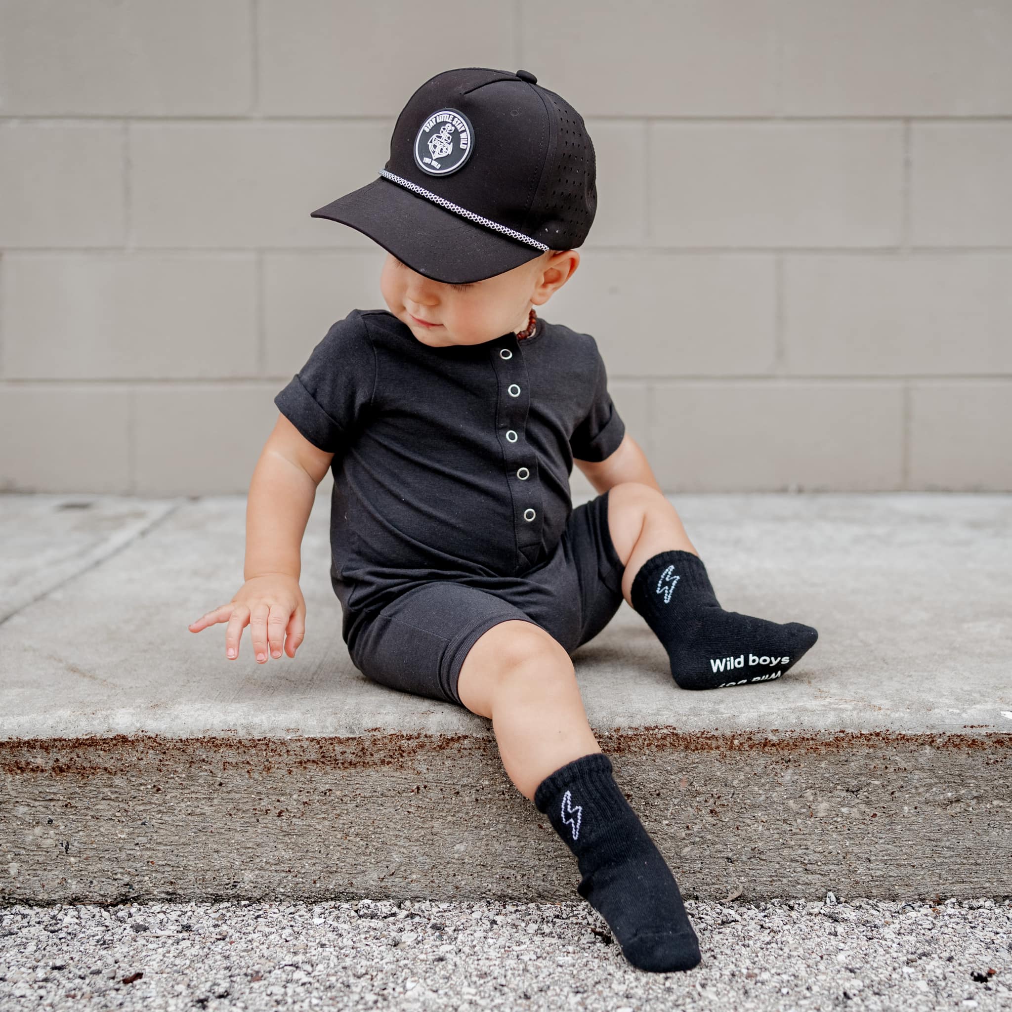 Henley Short Essentials Rag Romper | Kids Rompers & Jumpsuits | RAGS ...