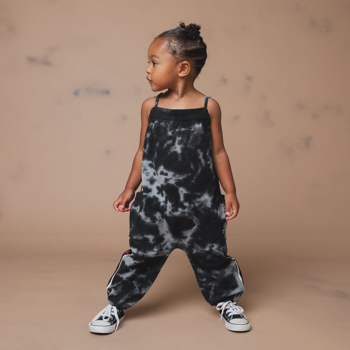 Strappy Jumper - Black Tie Dye