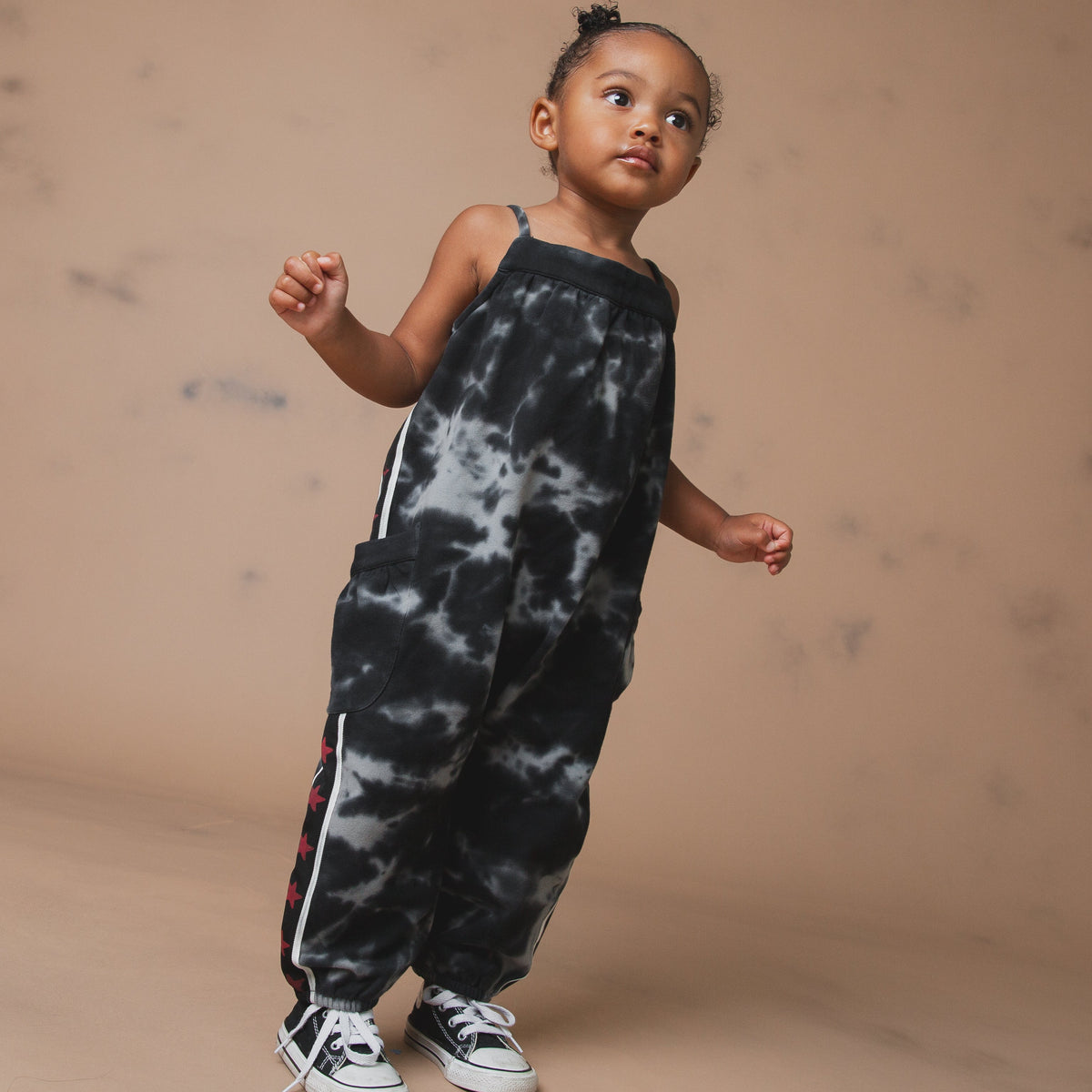 Strappy Jumper - Black Tie Dye