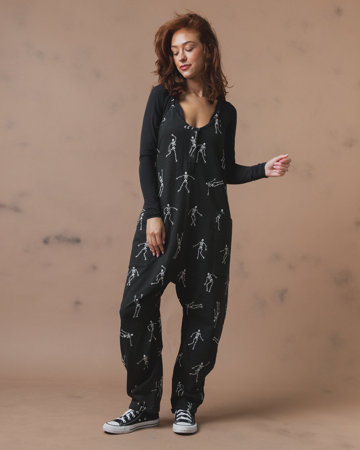Women's Tank Romper - All Over Skelly