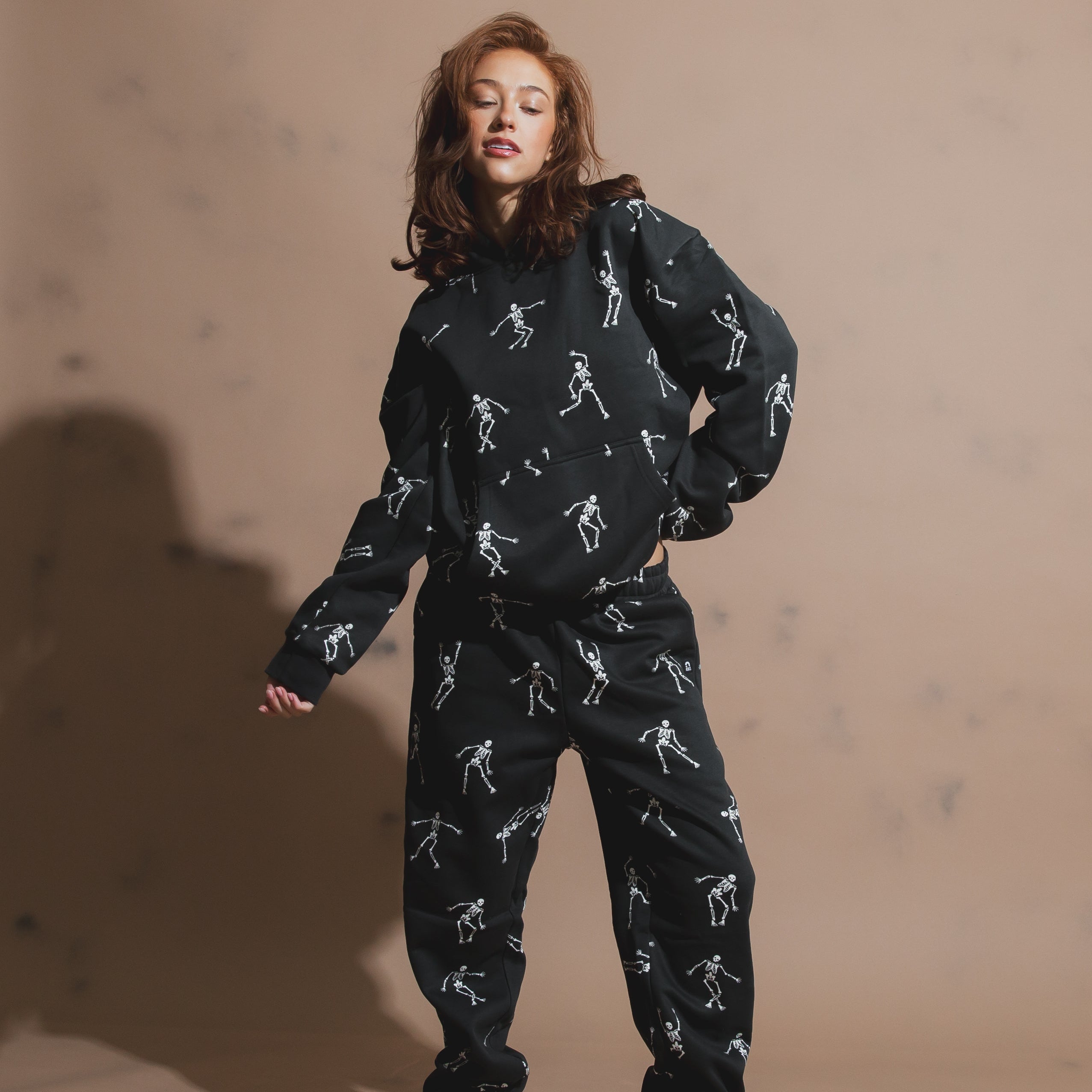 Adult Unisex Hoodie - All Over Skelly