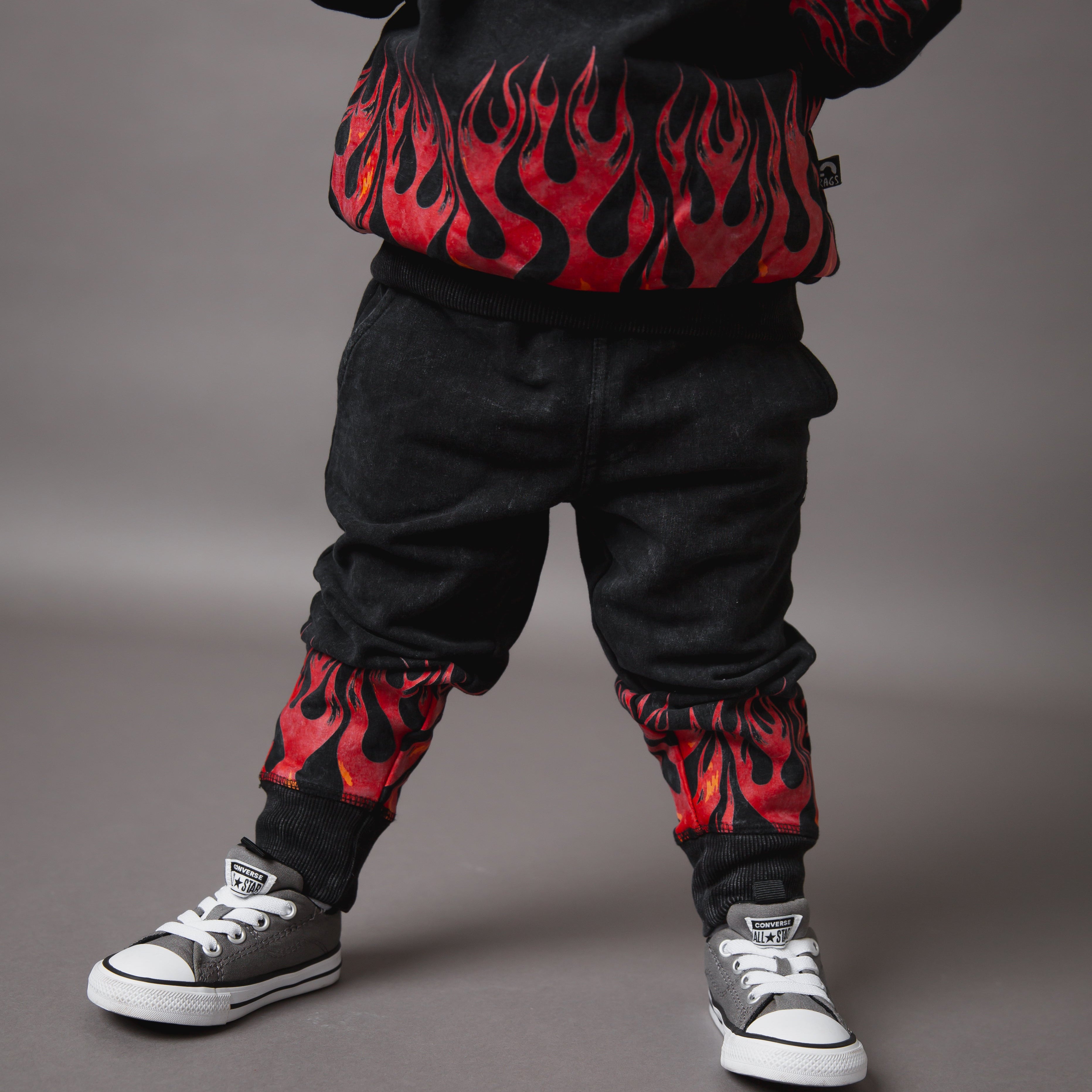 Relaxed Fit Joggers - Flames