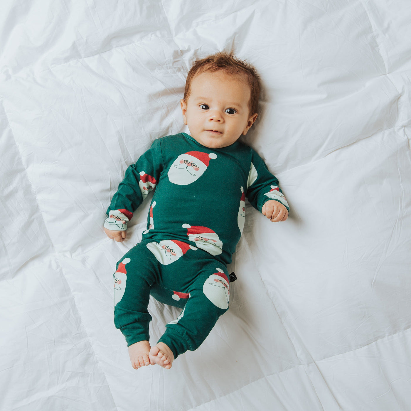 Peekabooty™ Rag Romper - Ho Ho Ho Green Check - EXTENDED SHIP WINDOW