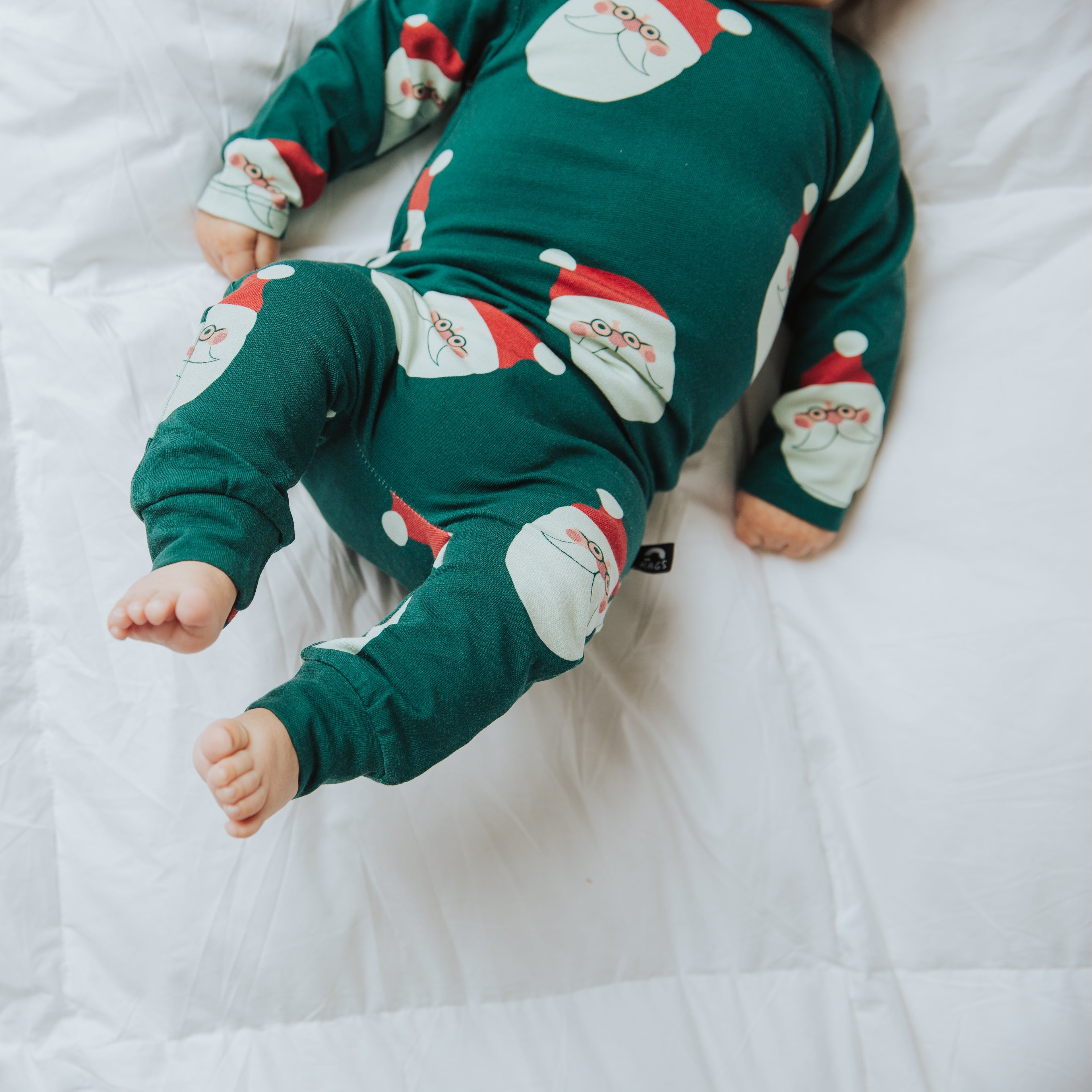 Peekabooty™ Rag Romper - Ho Ho Ho Green Check - EXTENDED SHIP WINDOW