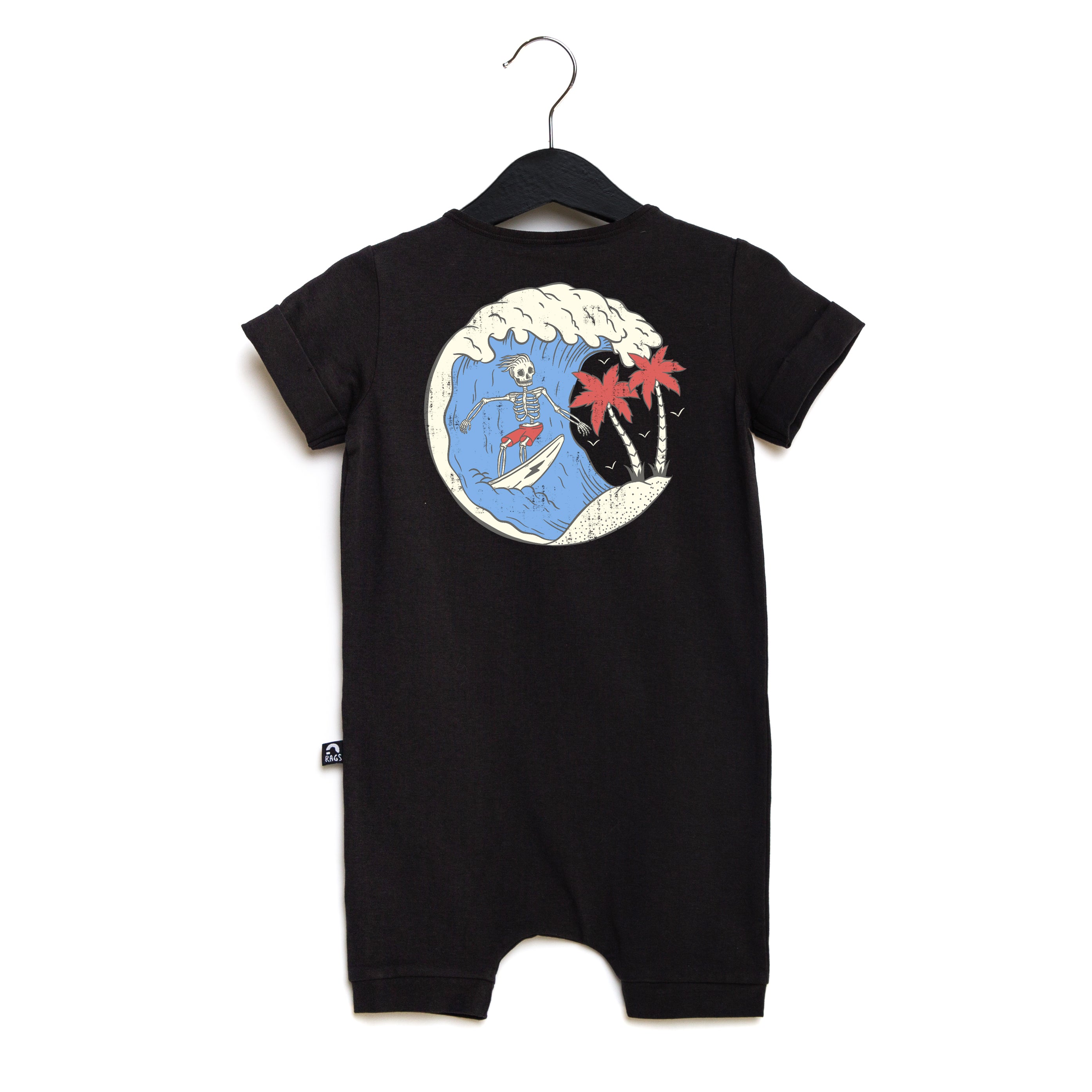 Rag Romper - 'Surfin Skelly' - Surf City USA Phantom