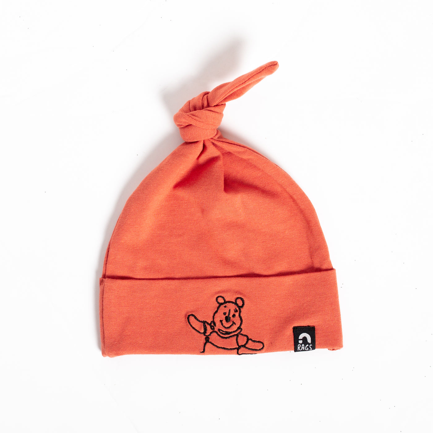 Top Knot Baby Hat - 'Embroidered Winnie the Pooh (FINAL SALE)' - Disney Collection from RAGS