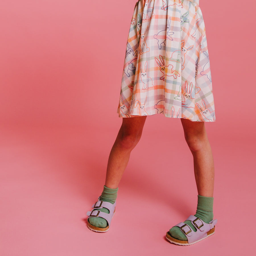 Short Sleeve Swing Dress - 'Bunny Hop' - RAGS Easter Collection