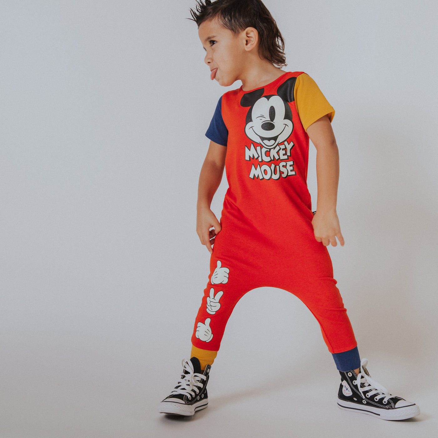 Short Sleeve Rag Romper - 'Mickey Mouse' - Disney Collection from Rags