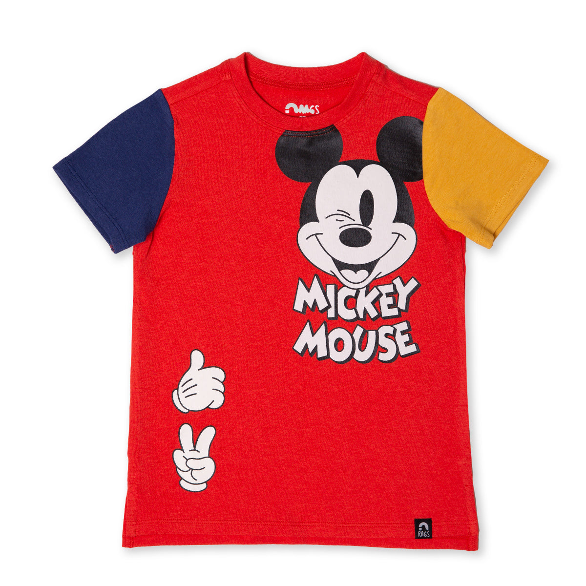 Short Sleeve Kids Tee - 'Mickey Mouse' - Disney Collection from Rags