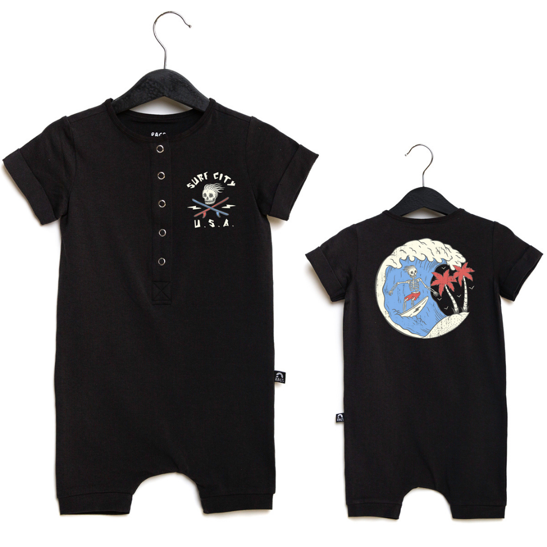 Rag Romper - 'Surfin Skelly' - Surf City USA Phantom